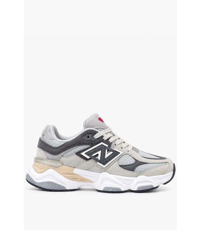 Γκρι chunky sneakers με mesh και suede λεπτομέρειες