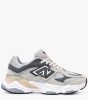 Γκρι chunky sneakers με mesh και suede λεπτομέρειες