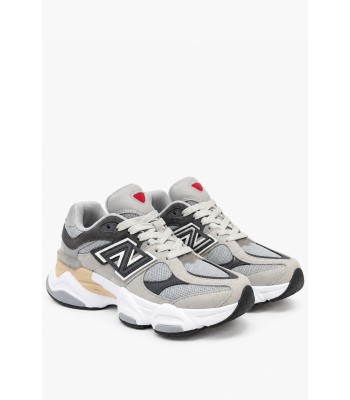 Γκρι chunky sneakers με mesh και suede λεπτομέρειες
