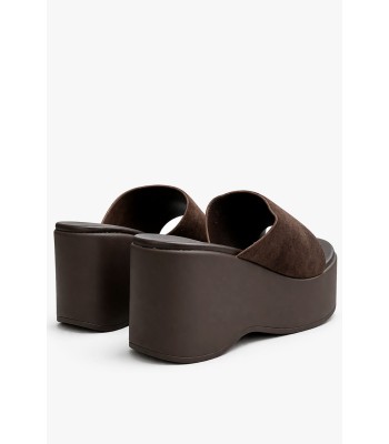 Καφέ flatform με φαρδιά φάσα και δάχτυλο