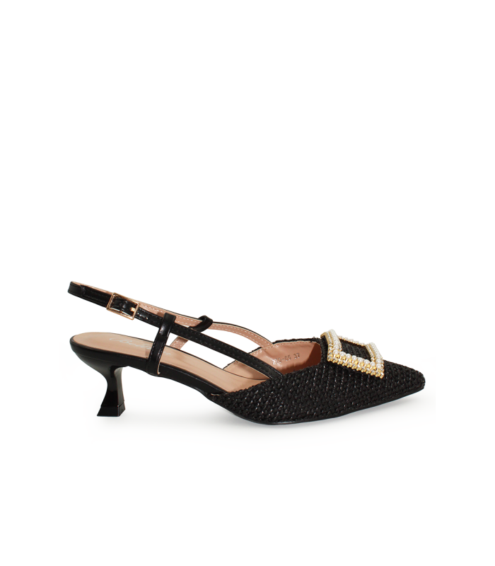 Μαύρες  slingback γόβες 