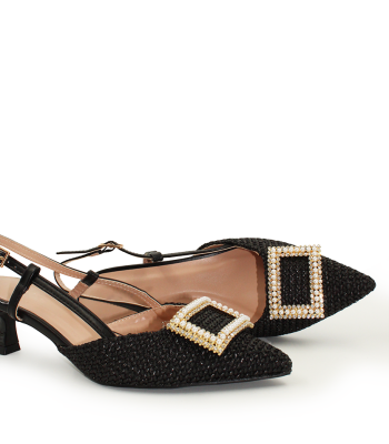 Μαύρες  slingback γόβες 