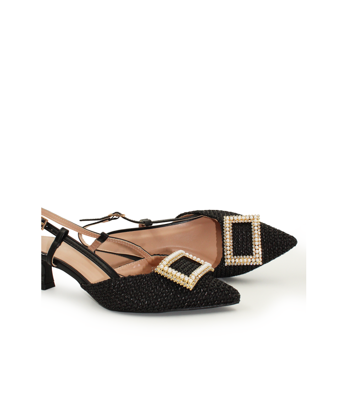 Μαύρες  slingback γόβες 