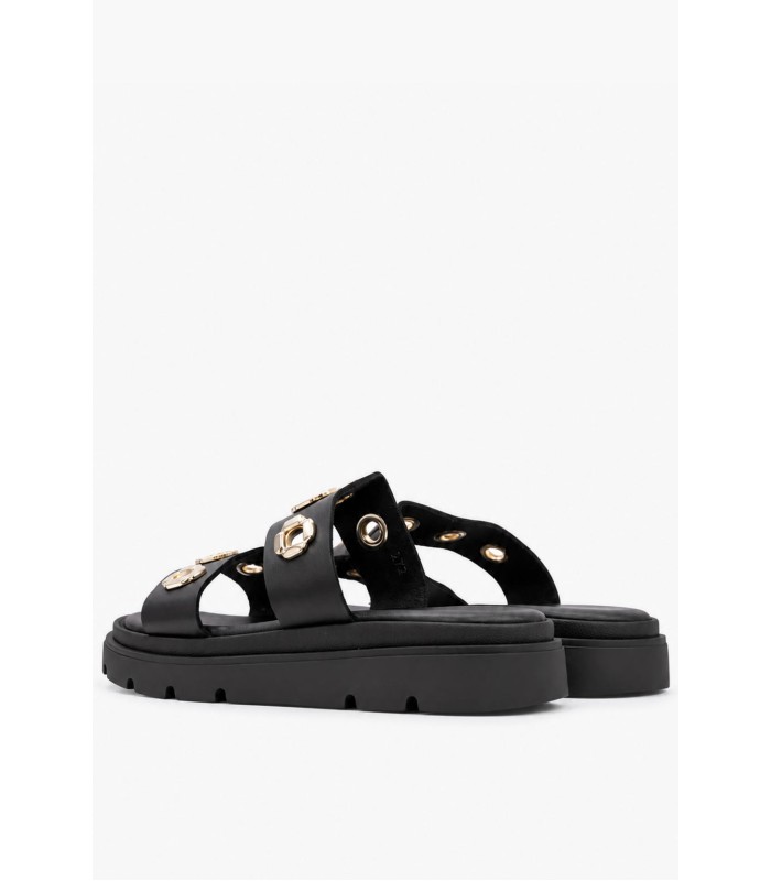 Μαύρο flatform με χρυσά διακοσμητικά στοιχεία
