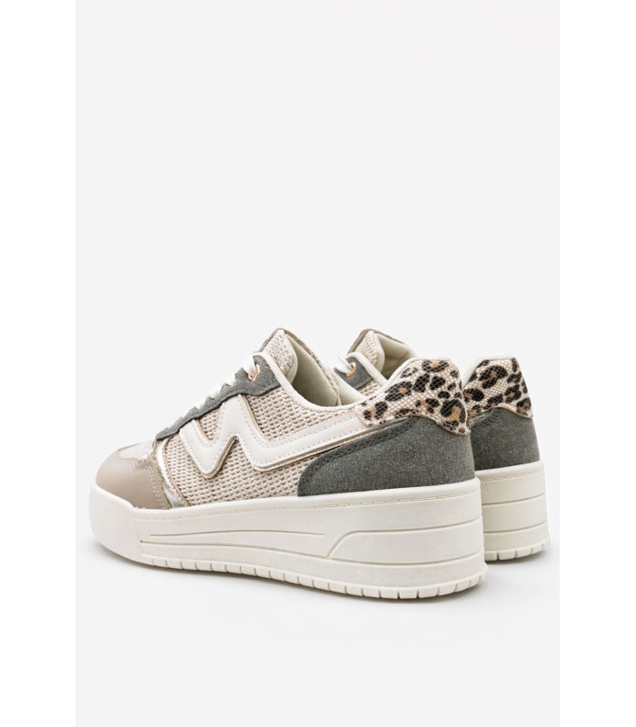 Μπεζ sneaker με πράσινες λεπτομέρειες