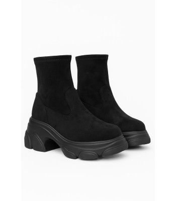 Μαύρο μποτάκι sock με χοντρή σόλα