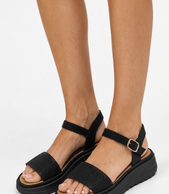Μαύρο flatform με ανατομικό πάτο