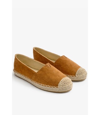 Κάμελ εσπαντρίγιες slip-on με ψάθινη σόλα