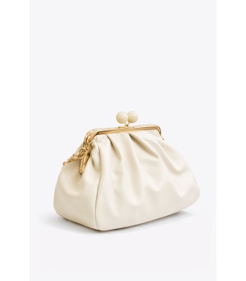 Off-white clutch τσάντα με μεταλλικό κούμπωμα