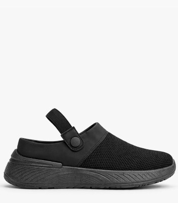 Μαύρο mule sneaker με mesh και ανατομική σόλα