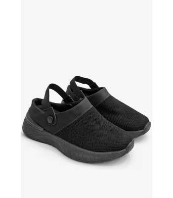 Μαύρο mule sneaker με mesh και ανατομική σόλα