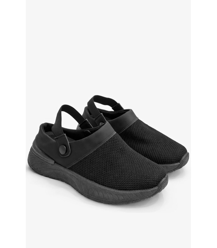 Μαύρο mule sneaker με mesh και ανατομική σόλα