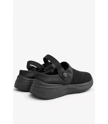 Μαύρο mule sneaker με mesh και ανατομική σόλα