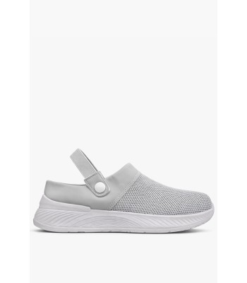 Γκρι mule sneaker με mesh και ανατομική σόλα