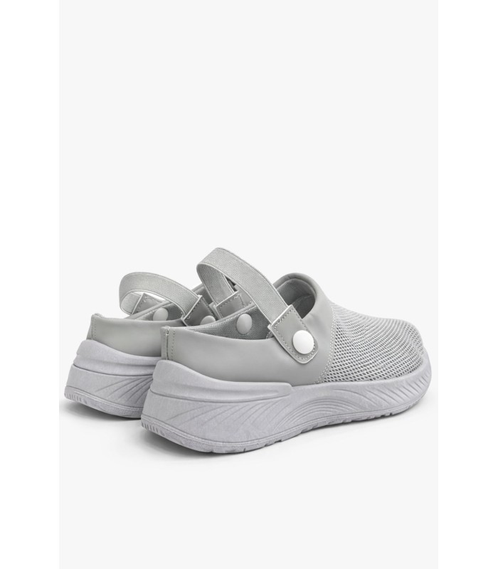 Γκρι mule sneaker με mesh και ανατομική σόλα