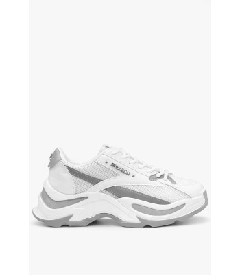 Λευκό mesh sneaker με chunky σόλα