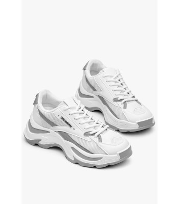 Λευκό mesh sneaker με chunky σόλα