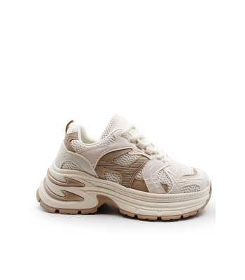 Μπεζ chunky sneakers σε συνδυασμό χρωμάτων