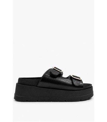 Μαύρο flatform με διπλή αγκράφα