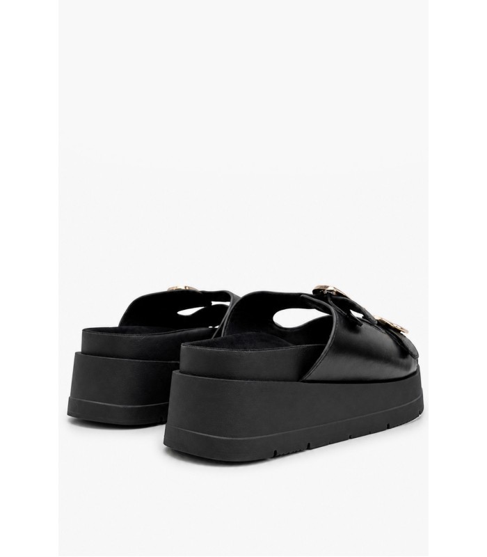 Μαύρο flatform με διπλή αγκράφα
