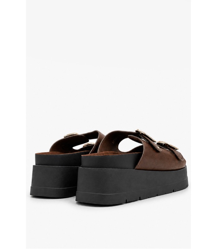 Καφέ flatform με διπλή αγκράφα