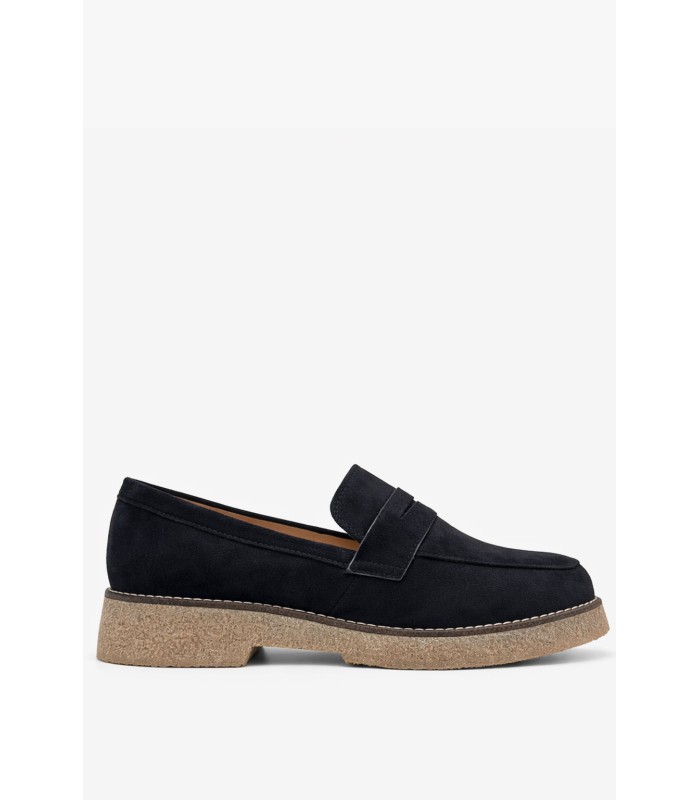 Μαύρο loafer με κρεπ σόλα