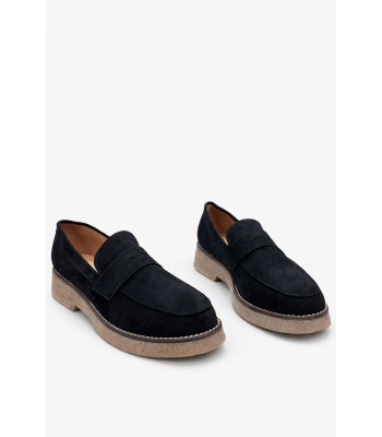 Μαύρο loafer με κρεπ σόλα