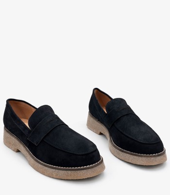 Μαύρο loafer με κρεπ σόλα