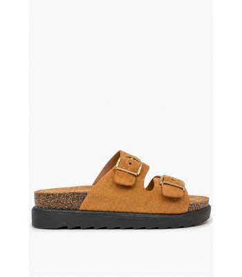 Κάμελ flatform με διπλές αγκράφες και ανατομικό πάτημα