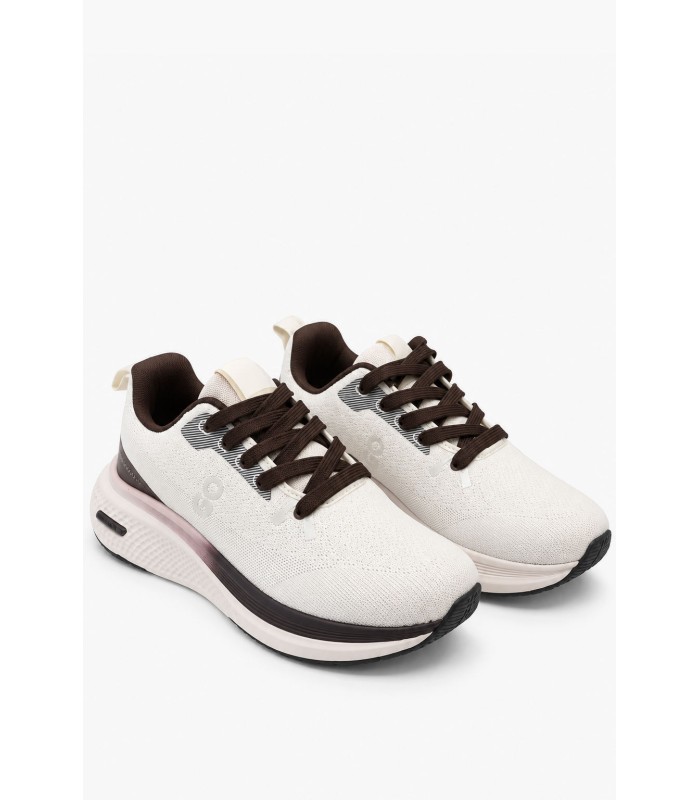 Μπεζ αθλητικά sneakers με καφέ λεπτομέρειες