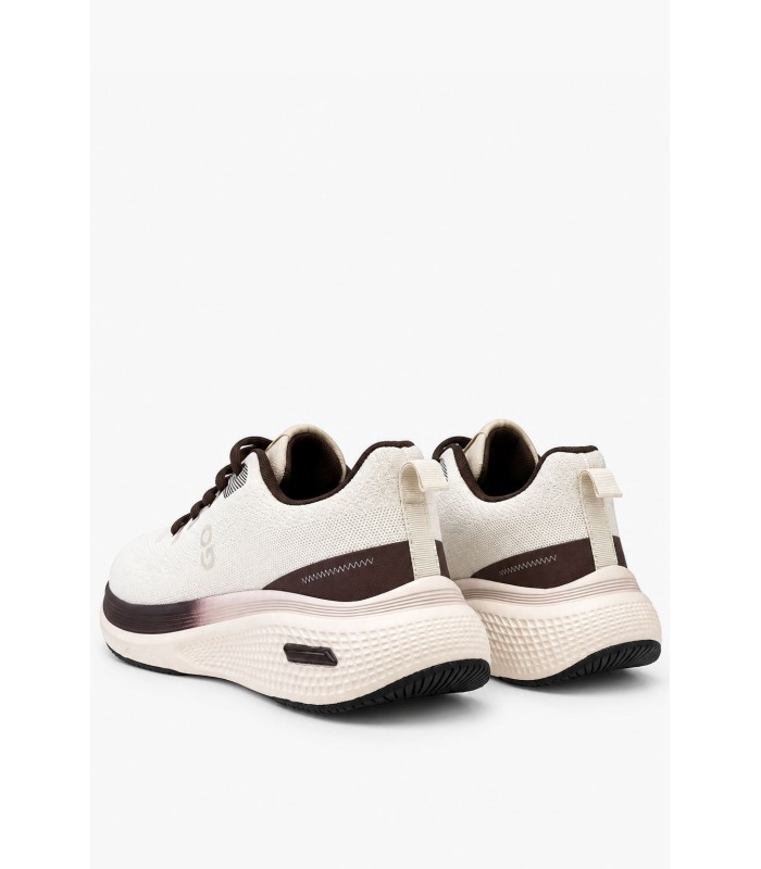 Μπεζ αθλητικά sneakers με καφέ λεπτομέρειες