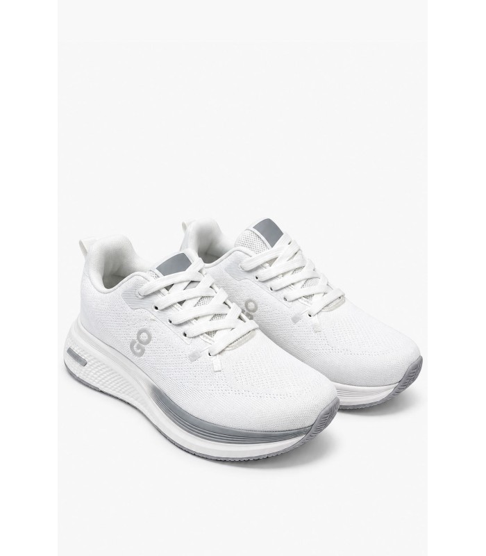 Λευκά αθλητικά sneakers με γκρι λεπτομέρειες