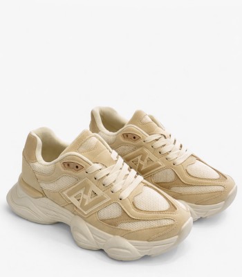 Γυναικείο chunky sneaker σε μπεζ χρώμα