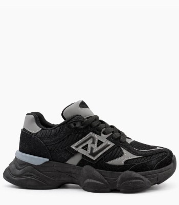 Γυναικείο chunky sneaker μαύρο με γκρι λεπτομέρειες