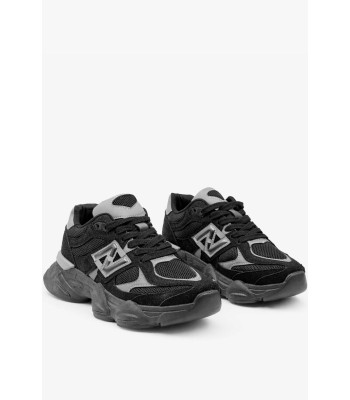 Γυναικείο chunky sneaker μαύρο με γκρι λεπτομέρειες