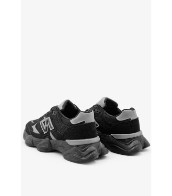 Γυναικείο chunky sneaker μαύρο με γκρι λεπτομέρειες