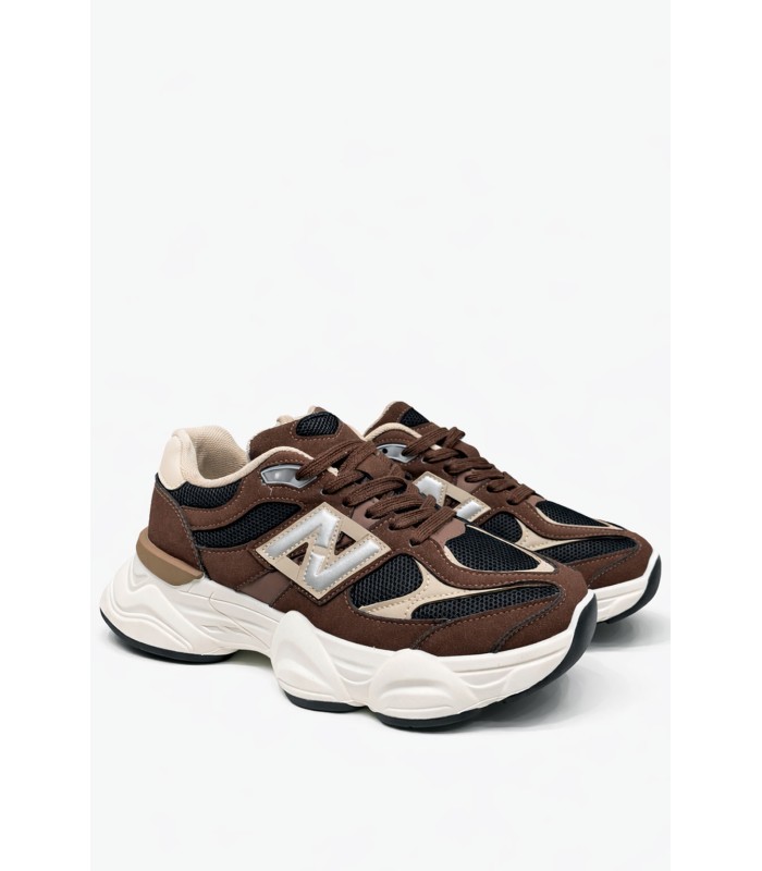 Καφέ sneaker με chunky σόλα