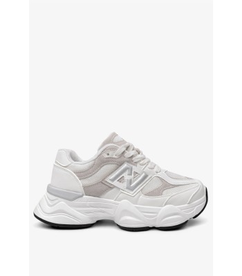 Γυναικείο chunky sneaker λευκό με γκρι λεπτομέρειες