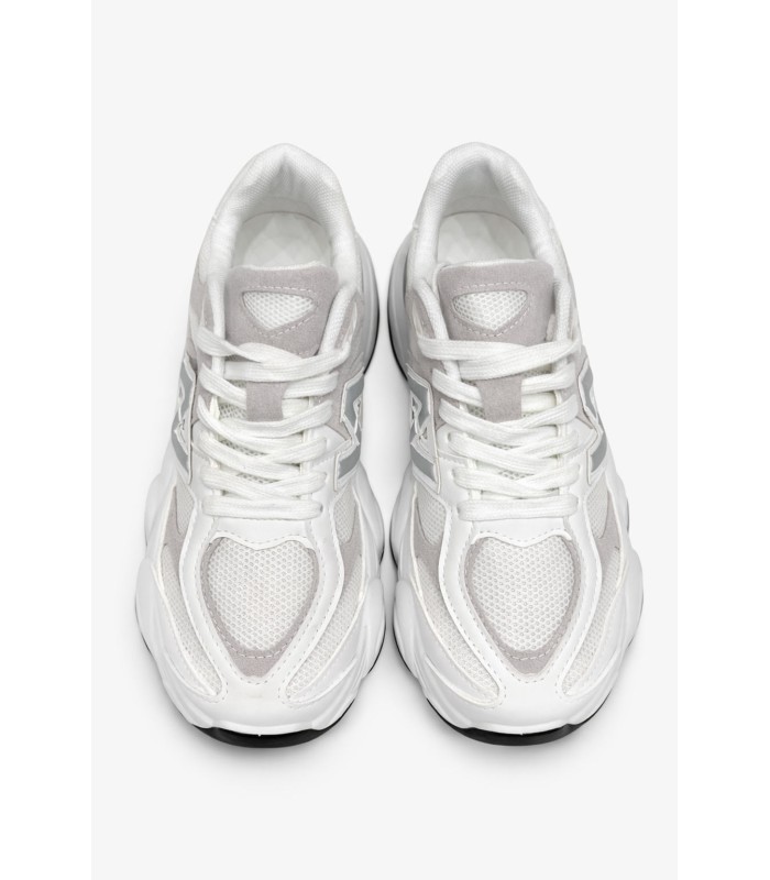 Γυναικείο chunky sneaker λευκό με γκρι λεπτομέρειες