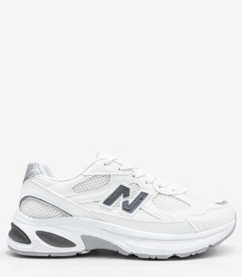 Λευκό sneaker chunky με γκρι λεπτομέρειες