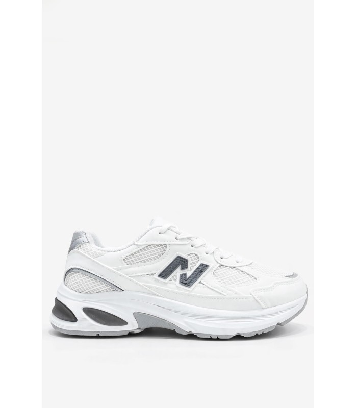 Λευκό sneaker chunky με γκρι λεπτομέρειες