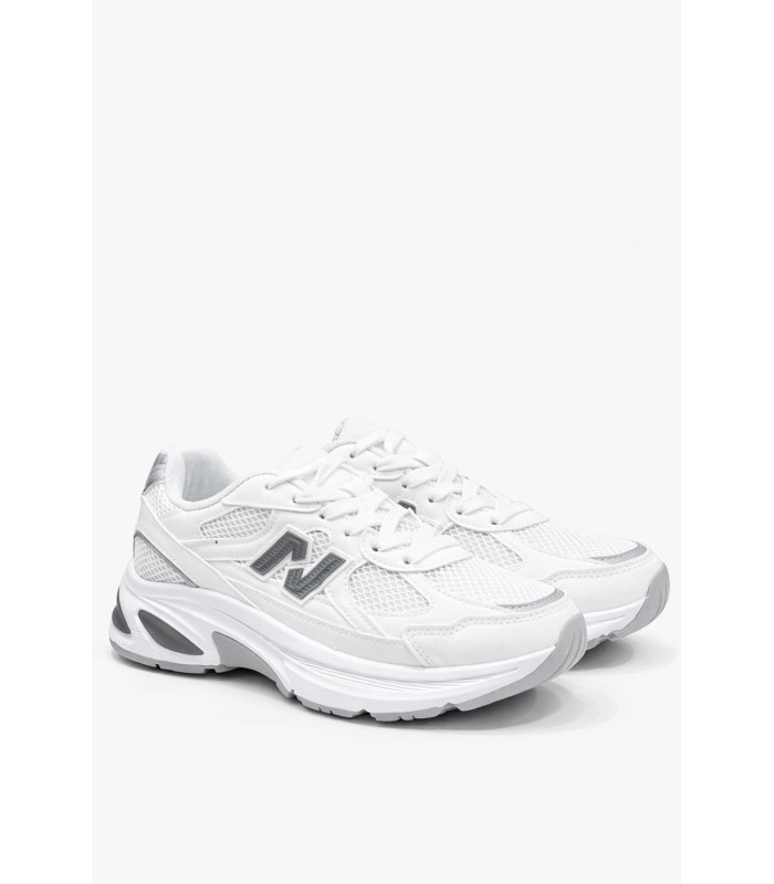 Λευκό sneaker chunky με γκρι λεπτομέρειες
