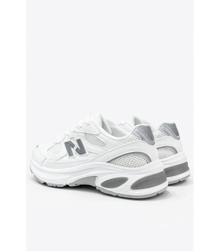 Λευκό sneaker chunky με γκρι λεπτομέρειες