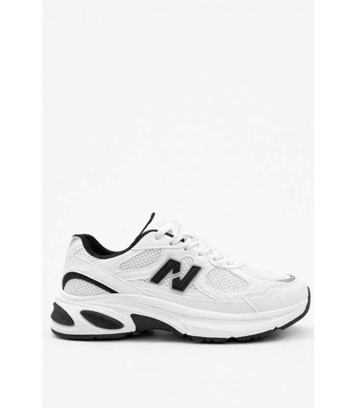 Λευκό sneaker chunky με μαύρες λεπτομέρειες