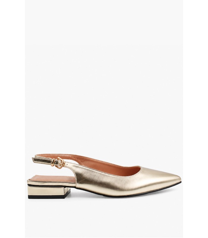 Χρυσά μυτέρα slingback mules