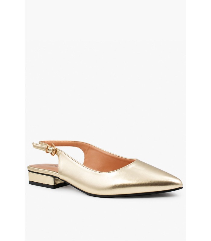 Χρυσά μυτέρα slingback mules