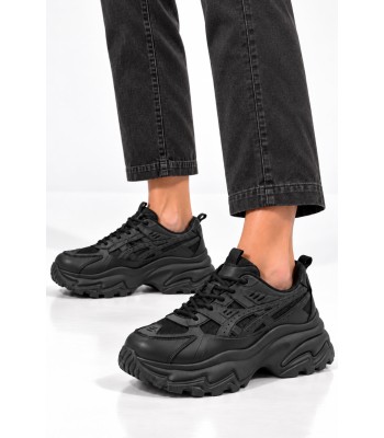 Μα΄υρο γυναικείο chunky sneaker