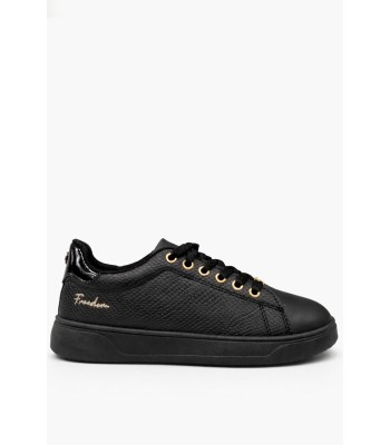Μαύρο sneaker με χρυσές λεπτομέρειες
