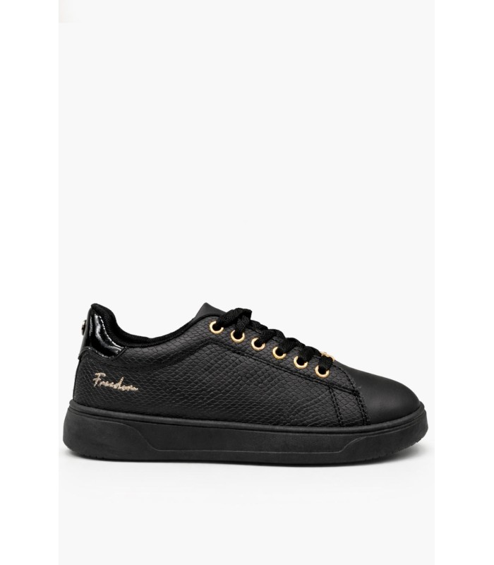 Μαύρο sneaker με χρυσές λεπτομέρειες