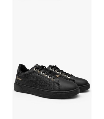 Μαύρο sneaker με χρυσές λεπτομέρειες